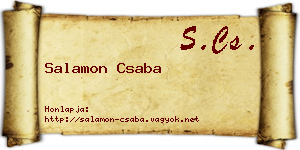 Salamon Csaba névjegykártya